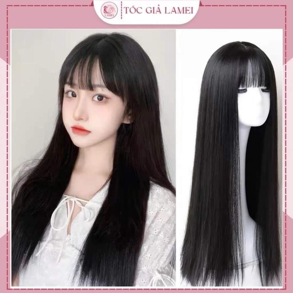 Tóc giả nữ nguyên đầu thẳng phong cách Hàn Quốc 8037