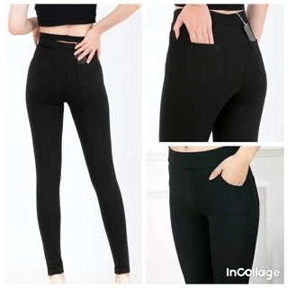 Quần legging nữ 4 túi vải cotton cao cấp