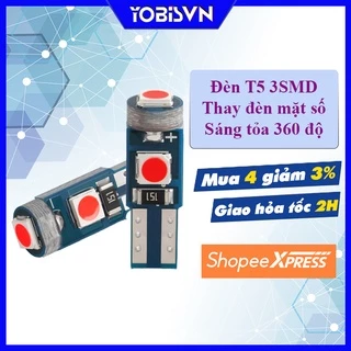 Đèn Led T5 W3W 3smd Chip Led 3030 DC12V Nhiều Màu Cho Xe Hơi, Xe Máy