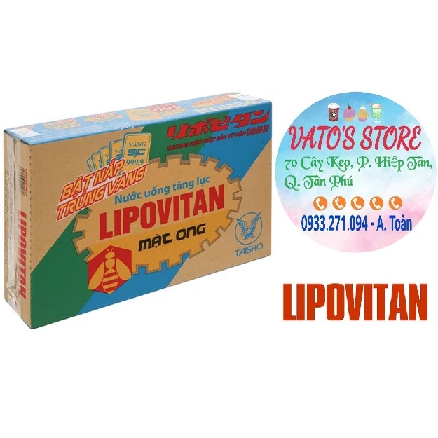 Thùng 24 lon nước tăng lực LIPOVITAN mật ong 250ml / Lốc 6 lon nước tăng lực LIPOVITAN mật ong 250ml