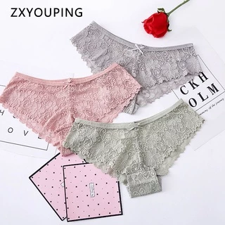 Quần lót ren lưng thấp không lộ đường may có cỡ lớn M-XXL