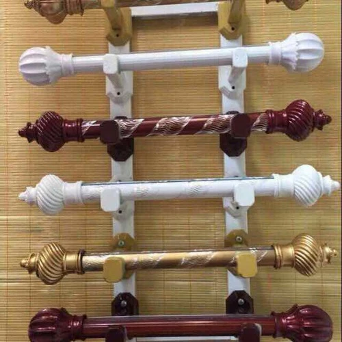Thanh treo rèm 1M - 3M5 combo khung treo màn cửa bao gồm phụ kiện trụ đỡ + đầu bịt_TTR28