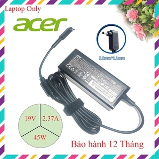 Sạc Laptop Acer 19V - 2.37A - 45W Zin chính hãng chân nhỏ 3.0mm x 1.1mm, adapter laptop acer