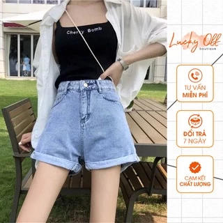 Quần Short Jean Cạp Cao phong cách trẻ trung năng động - S4