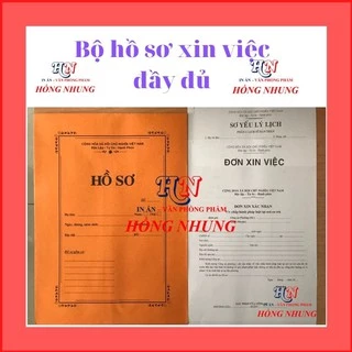 Bộ Hồ Sơ Xin Việc Đầy Đủ, Bìa Màu Vàng giúp bạn lưu trữ hồ sơ giấy tờ