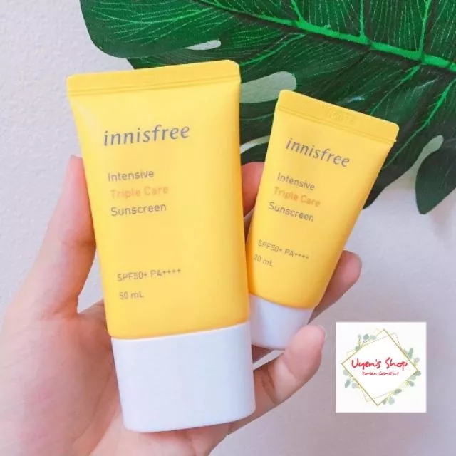 (Mẫu mới 2019) Kem chống nắng Innisfree Intensive Triple Care Sunscreen (Mini size 20ml/50ml)