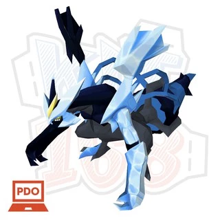 Mô hình giấy Anime Game Pokemon Black Kyurem