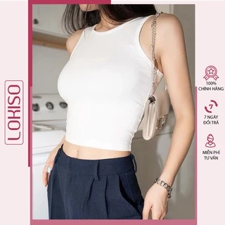 Áo croptop nữ ba lỗ ôm body thun tăm basic ulzzang LOKISO CT03