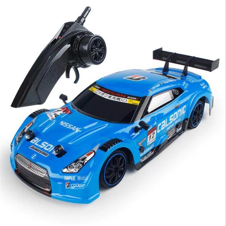 Xe ô tô điều khiển từ xa Drift Car Onroad RC chạy 2 cầu, mô hình xe Nissan GTR đua tốc độ 30km/h có đèn led giá siêu rẻ