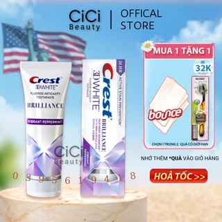 Kem đánh răng Crest 3D White Brilliance bản nâng cấp 110g chính hãng Mỹ - Giúp trắng răng hiệu quả