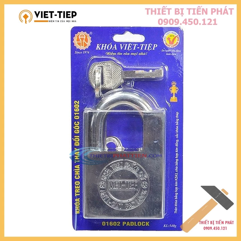 FREESHIP 99K TOÀN QUỐC_Ổ Khóa Cửa VIỆT TIỆP Chống Cắt 60mm No.01602, Hợp Kim Siêu Bền, An Toàn  (Chính Hãng)