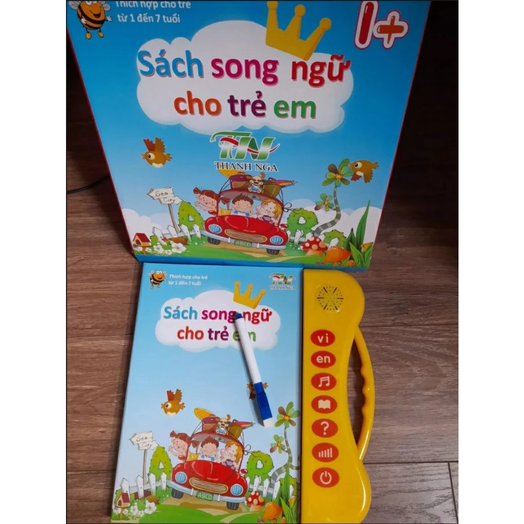 Sách Song Ngữ Điện Tử Thông Minh Cho Bé - Sách Song Ngữ Cho Bé - Phù Hợp Cho Trẻ Từ 2-7 Tuổi - Sách biết đọc