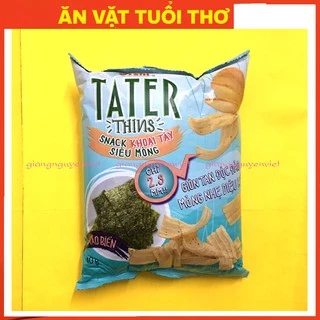 Bim bim snack Oishi Tater Thins Khoai Tây Sieu Mỏng Vị Tảo Biển 32g