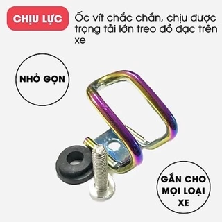 Móc Treo Đồ 7 màu TiTan Gắn Xe máy , Xe Điện Cực Đẹp < Tặng kèm Ốc Bắt>