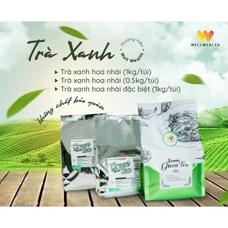 Trà xanh ướp hoa nhài 1kg Well Wealth Hoa Nhài (Hoa Lài) trà cực thơm, phù hợp pha trà sữa, trà trái cây