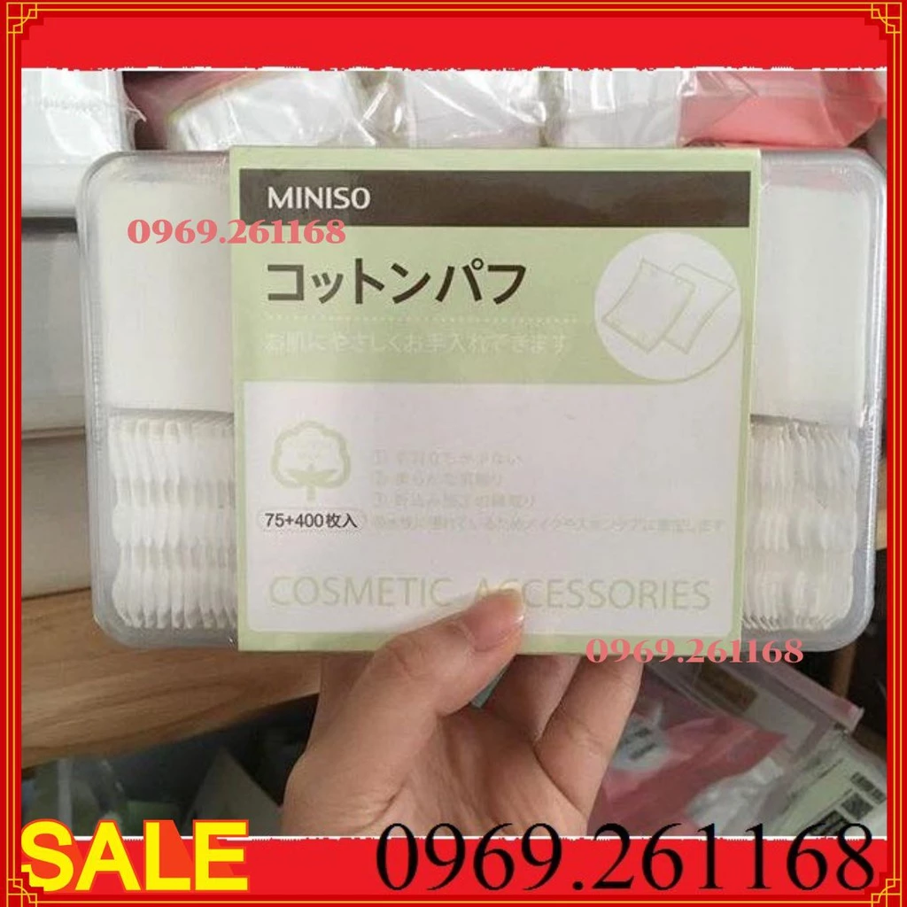 Bông tẩy trang MINISO hộp 475 miếng - 100% Authentic