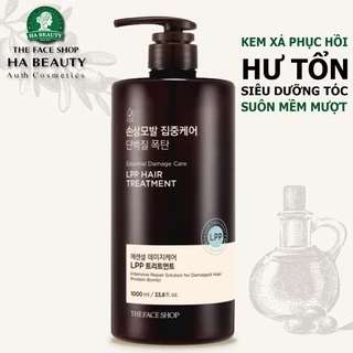 Dầu xả phục hồi dưỡng tóc mềm mượt bóng khỏe The Face Shop Essential Damage Care LPP Treatment 1000ml