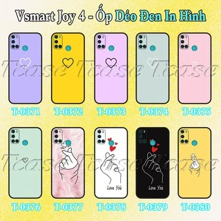 Ốp lưng Vsmart Joy 4 - Ốp dẻo đen in hình Tim cute