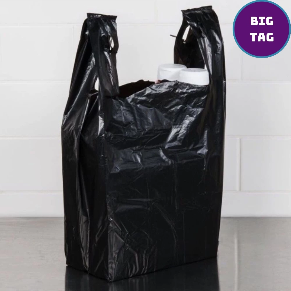 1kg túi bóng đen đựng rác bọc hàng, bao bì túi nilon đen
