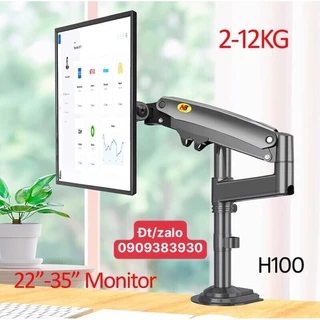 Giá Treo Màn Hình NB H100 22 - 35 Inch - Tay Treo Màn Hình Máy Tính Gắn Bàn Xoay 360 Độ