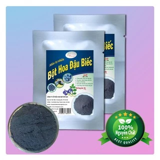 Bột hoa đậu biếc khô gói 20g/50g/100g nguyên chất 100% từ cây hoa đậu biếc tươi chuyên dùng để uống và tạo màu thực phẩm