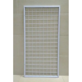 Khung lưới treo trưng bày hàng hoá  - Kích thước: 0.5m x 1m, màu trắng/đen - LUOIKEMOC