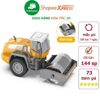 Đồ chơi mô hình xe lu đầu lăn bằng kim loại nguyên khối các khớp chuyển động, chi tiết sắc sảo (loại cao cấp)