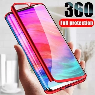 Ốp Điện Thoại Kính Cường Lực Hai Mặt Bảo Vệ 360 Độ Cho Xiaomi Redmi S2 5Plus 9A 9C 9T Note 4 4X 5 5Pro