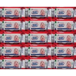 Hỏa Tốc ( COMBO 20 Gói) khăn giấy ướt cao cấp Baby Wipes 80g.