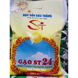 Gạo ST24 Đặc Sản Sóc Trăng Dẻo Thơm (Bao 10 Ký )