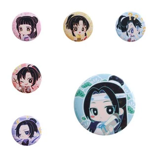 (ĐẦU TO) Huy hiệu IN HÌNH Ma đạo tổ sư Mặc Hương Đồng Khứu anime chibi dễ thương tiện lợi