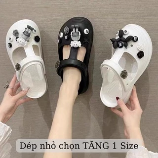 Dép cross Sandal Đế Dày Siêu Nhẹ tặng kèm 12 hình gắn Kaws [ SỤC KHOÉT] chọn tăng 1 size