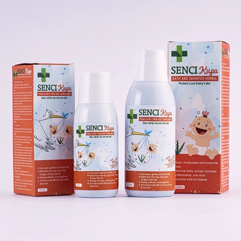 [ Chính Hãng ] SENCI kupa tinh chất tắm gội thảo mộc bảo vệ da cho bé 150ml