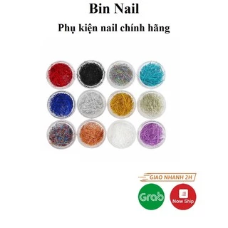 Nhũ Sợi - Nhũ kim tuyến sợi set 12 màu trang trí móng