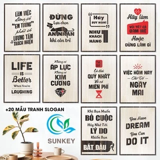 Tranh Gỗ Treo Tường -  Tranh Slogan - Tạo Động Lực Không Khí Làm Việc - Kích Thước 40x30 cm