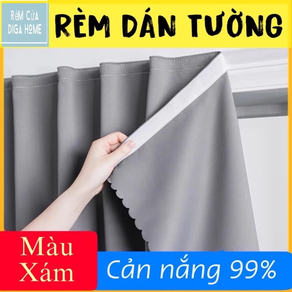 Màn Dán Cửa Sổ-Không Cần Khoan Vô Cùng Tiện Lợi, Chất Vải Cản Sáng Tốt-Nhiều Màu,Nhiều Kích Thước