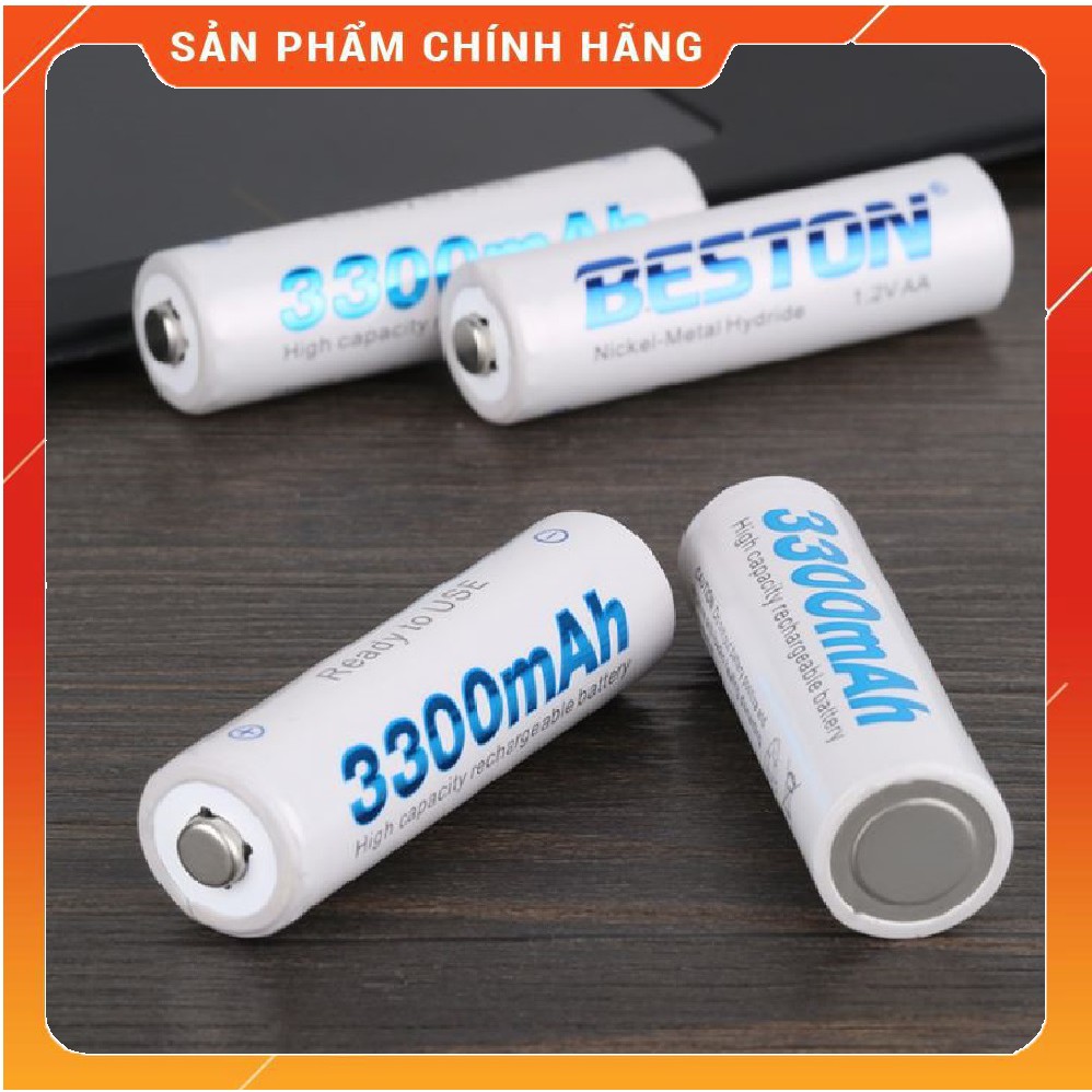 Vỉ 4 Pin sạc AA Beston dung lượng cao Hàng chính hãng Sạc lại nhiều lần Tặng…