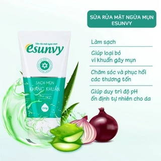 Sữa rửa mặt ngừa mụn. sạch mụn, kháng khuẩn ít bọt ensuvy 50g