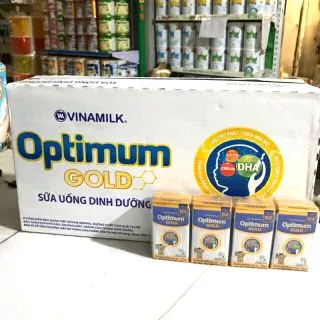 Thùng 48 hộp Sữa bột pha sẵn Vinamilk Optimum gold 110ml date 20/10/24