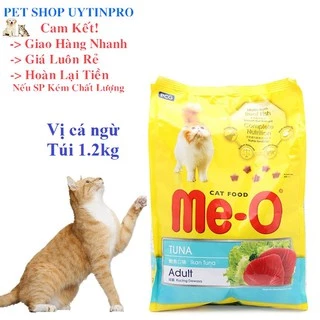 THỨC ĂN MÈO LỚN Me-O Dạng hạt Vị cá ngừ Túi 1.2kg Xuất xứ Thái Lan - Pet shop Uytinpro