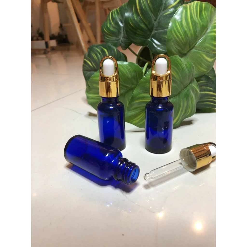 Chai thủy tinh 20ml xanh dương chiết serum, tinh dầu