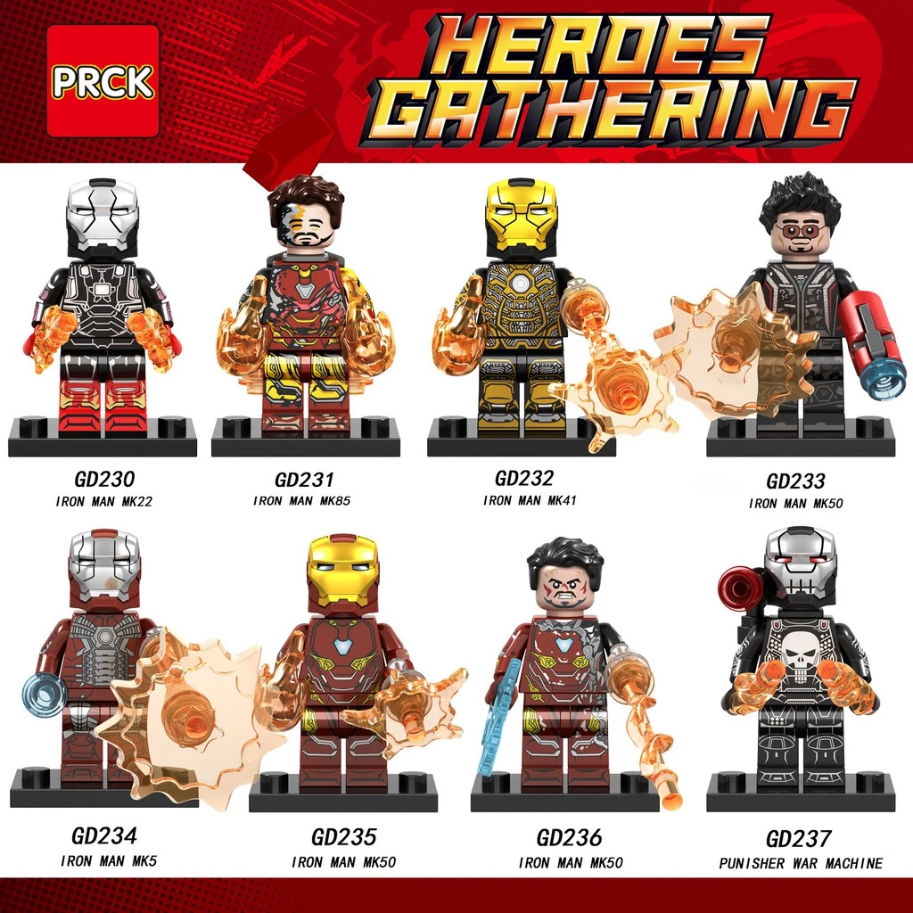 Minifigures Các Mẫu Nhân Vật Siêu Anh Hùng - Lắp Ráp Nhân Vật Người Sắt MK85 MK50