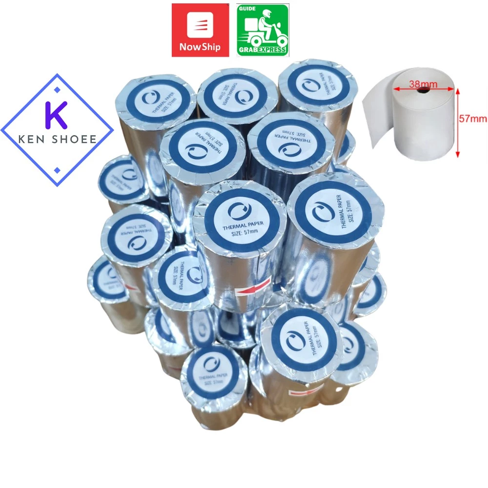 (100 cuộn) Giấy In Bill  K57-38, Giấy in Nhiệt, Giấy in máy Pos Cầm tay Sumi Và Máy In Bill Di Động