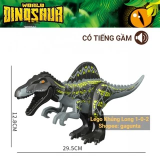 Đồ Chơi Khủng Long Spinosaurus 2021 CÓ TIẾNG GẦM Phiên Bản Màu Đen Jurassic World Hãng Lele