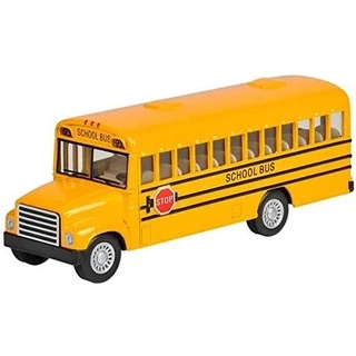 Xe đồ chơi mô hình Bus trường học Mỹ Rhode Island Novelty 5 Inch Die Cast School Bus with Pull-Back Action