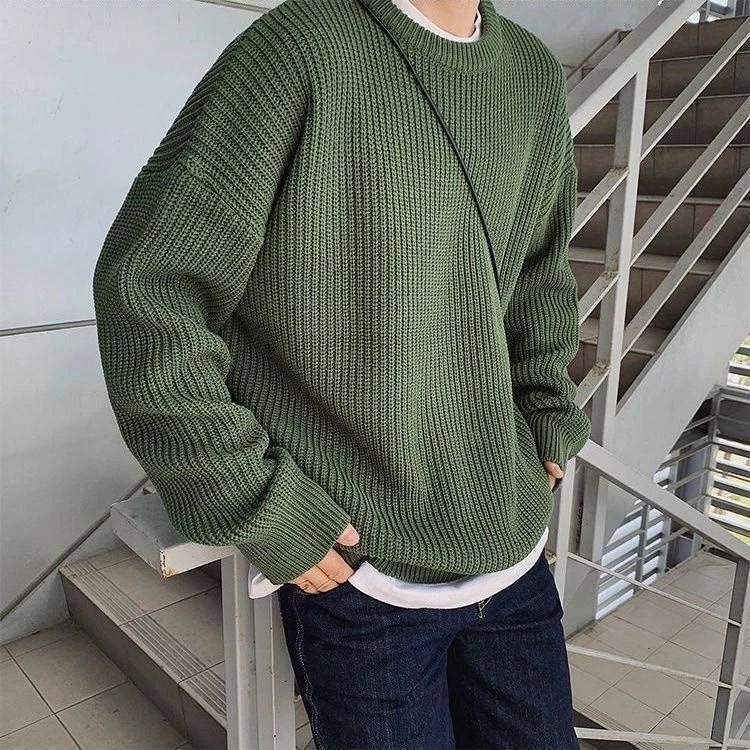 🔥Áo Sweater nam🔥Dệt Kim Dày Cổ Tròn Dáng Rộng Thời Trang Thu Đông Dành Cho Nam FARU184