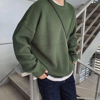 🔥Áo Sweater nam🔥Dệt Kim Dày Cổ Tròn Dáng Rộng Thời Trang Thu Đông Dành Cho Nam FARU184