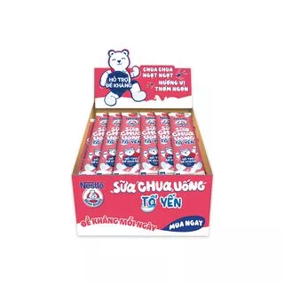 Sữa chua tổ yến Nestlé® Yogu Gấu HƯƠNG DÂU (thùng 28 gói x 75ml)