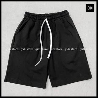 Quần Short BASIC THUN Nam Nữ Unisex form rộng - quần đùi ngắn form lửng ống suông vải thun mịn không nhăn cực mát