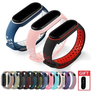 Dây Đeo Silicon Thoáng Khí Cho Xiaomi Mi Band 7 6 5 4 3